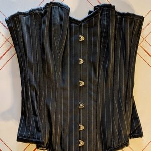 Pinstripe Corset 22 Overbust